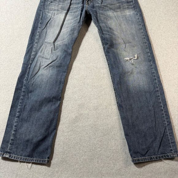 Levis Jeans Mens 36x34 Blue 569 Loose Straight American Medium Wash Denim - Picture 5 of 15